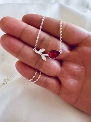 IMG_2496 Collar Tulipán con Circón Rojo