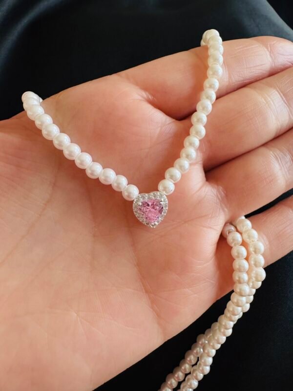 Collar Perlas con Corazón