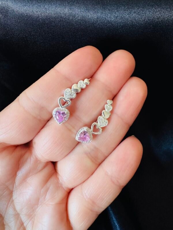 Trepador Corazones con Circón Rosa