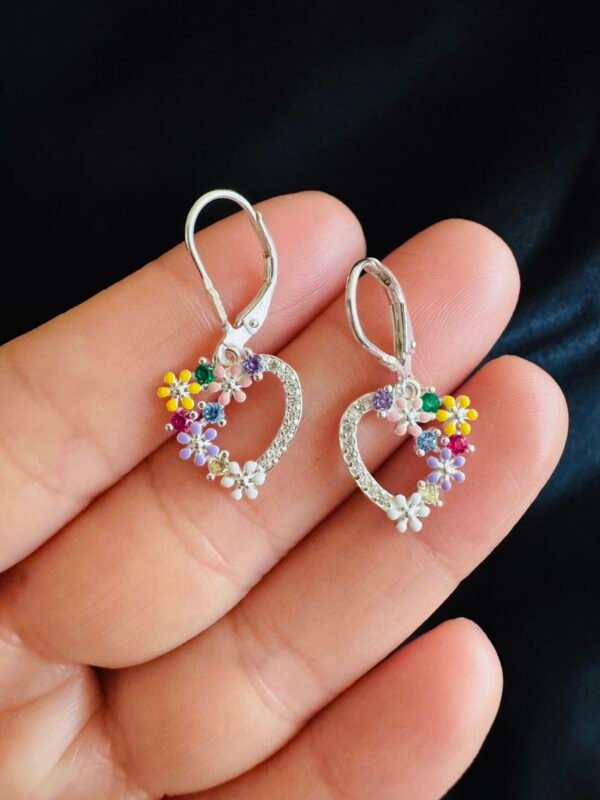 Argolla Clip Corazón de Flores