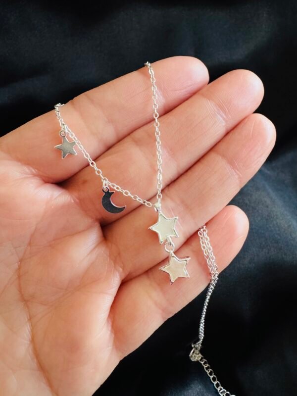 Collar Luna y Estrellas con Nácar