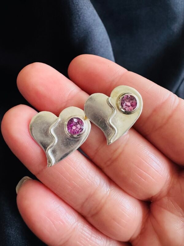 Aros Maxi Corazón con Circón