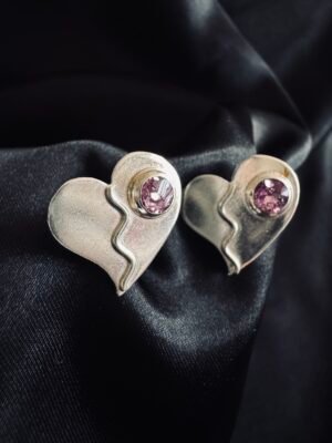 Aros Maxi Corazón con Circón