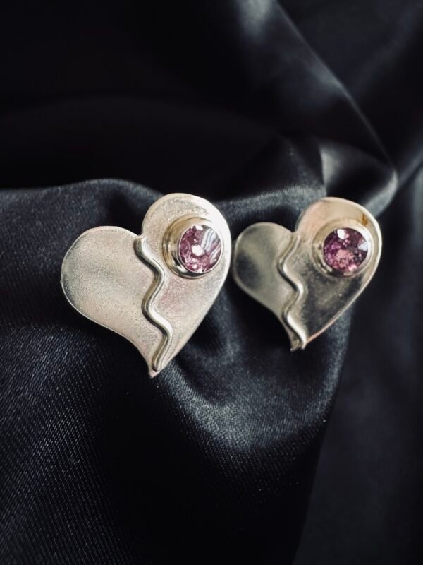 Aros Maxi Corazón con Circón