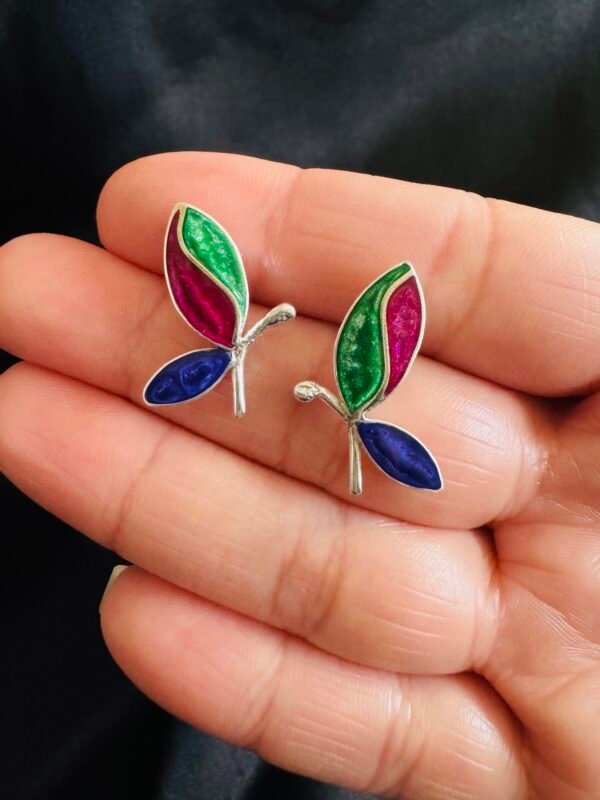 Aros Mariposa Metalizada de Color