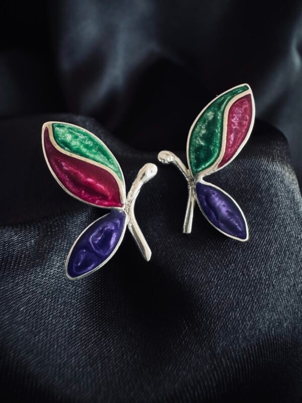 Aros Mariposa Metalizada de Color