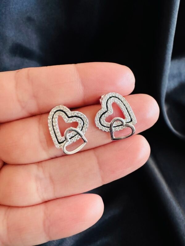 Aros Corazones con Circones