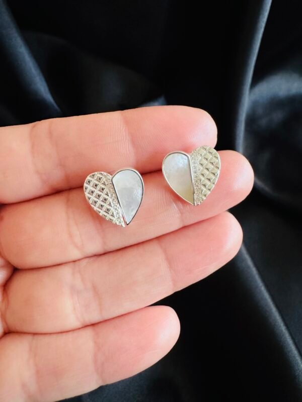 Aros Corazón con Nácar