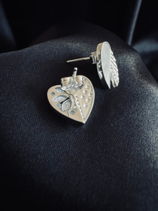 Aros Corazón con Nácar