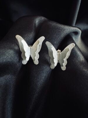 Aros Mariposa Satinada Doble