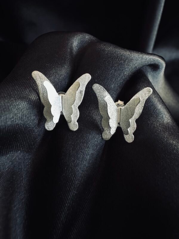 Aros Mariposa Satinada Doble