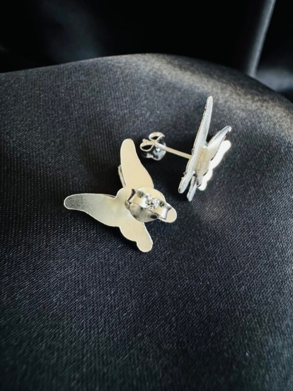 Aros Mariposa Satinada Doble