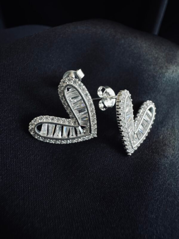 Aros Corazón con Circones Baguette