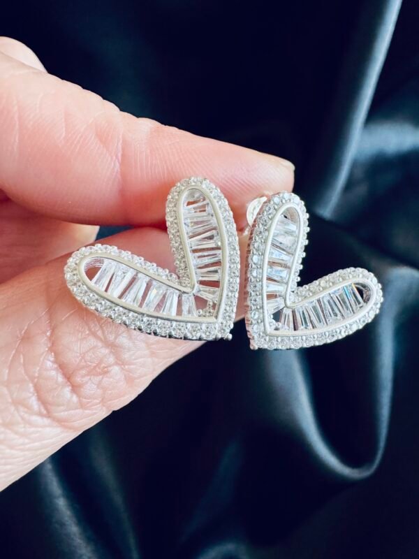 Aros Corazón con Circones Baguette