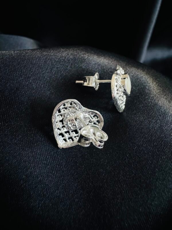 Aros en Filigrana Corazón con Nácar