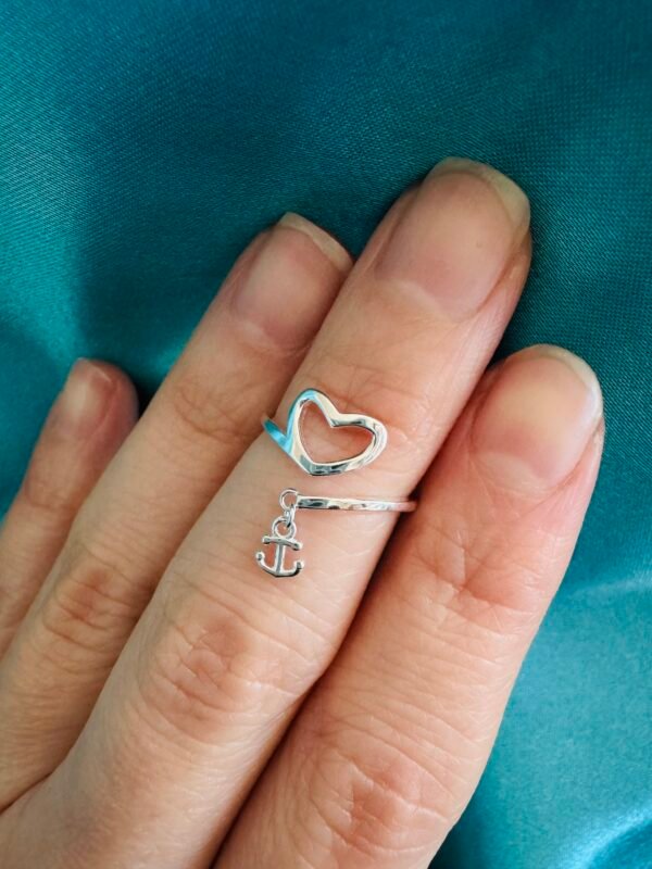 Anillo Midi Corazón y Ancla ⚓️