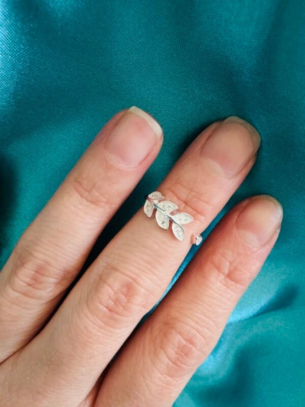 Anillo Midi Espigas con Circones