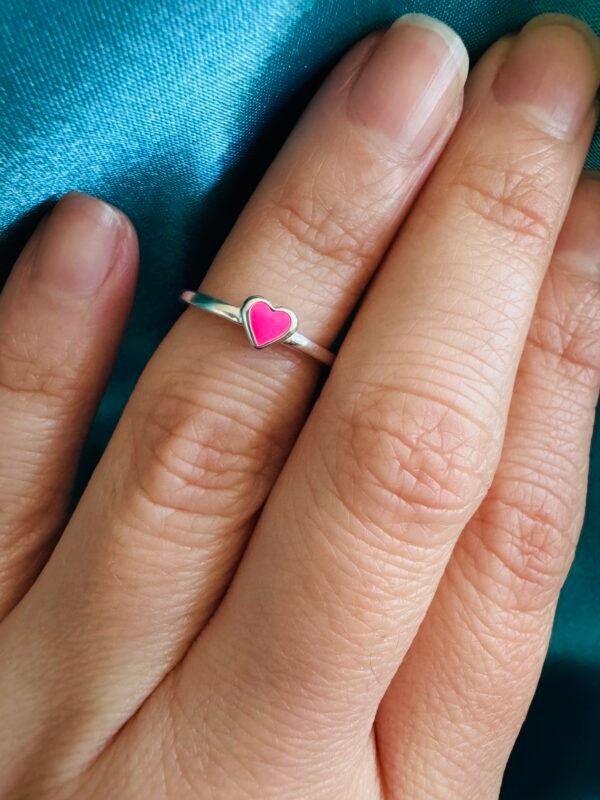 Anillo Midi Corazón Rosa 🩷