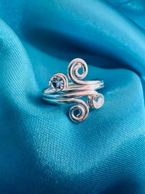 Anillo Midi Espirales y Circones