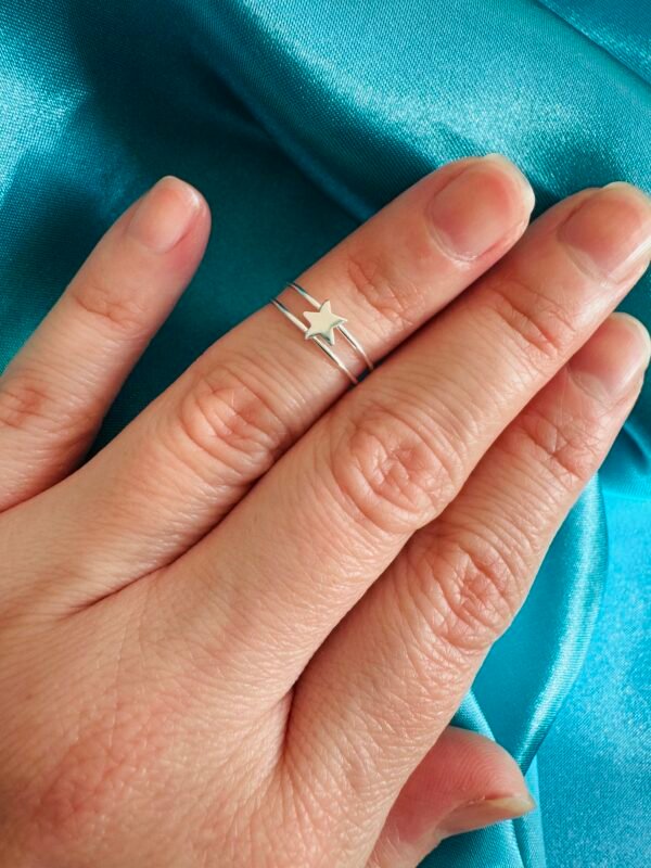 Anillo Midi Doble con Estrella