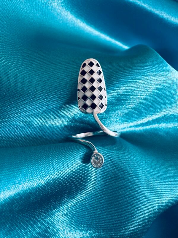 Anillo Midi Rombos Esmaltados