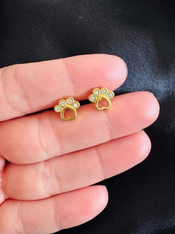 Aros Patitas 🐾 Doradas con Circones