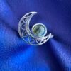 Anillo Media Luna con Labradorita