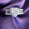 Anillo Corazón Circones de Color