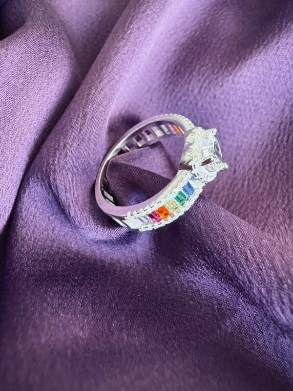 Anillo Corazón Circones de Color