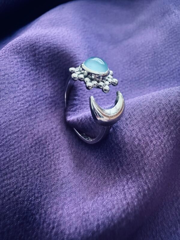 Anillo Adaptable Eclipse con Piedra Turquesa