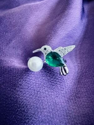 Anillo Adaptable Colibrí con Perla