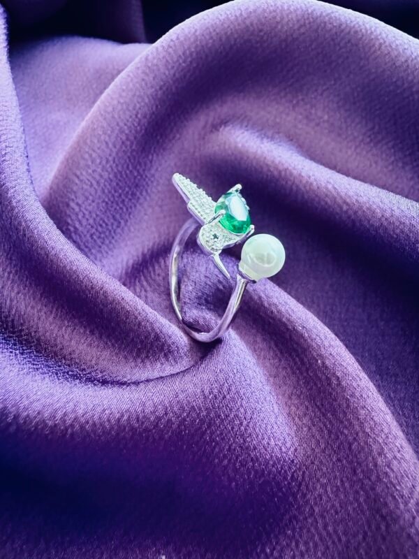 Anillo Adaptable Colibrí con Perla