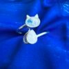 Anillo Gatito con Piedra Luna