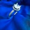 Anillo Solitario con Circones Pavé