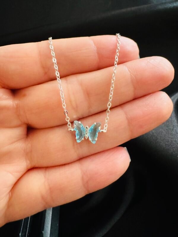 Pulsera Mariposa 🦋 de Cristal Azul