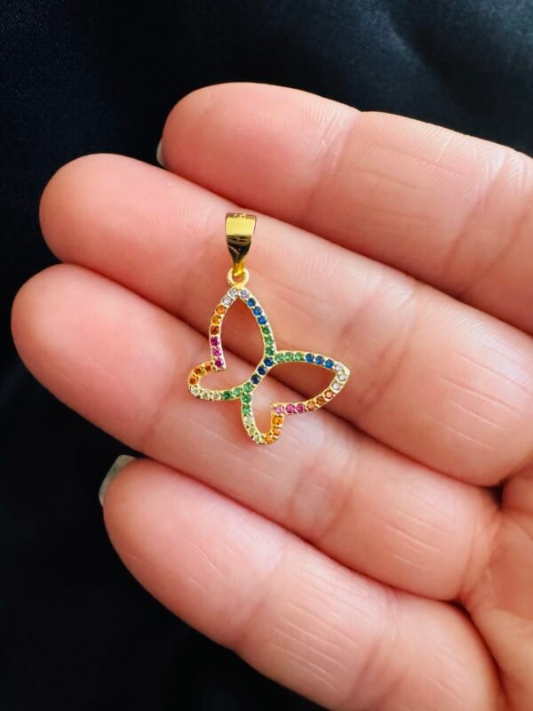 IMG_3672 Colgante Mariposa con Circones Multicolor