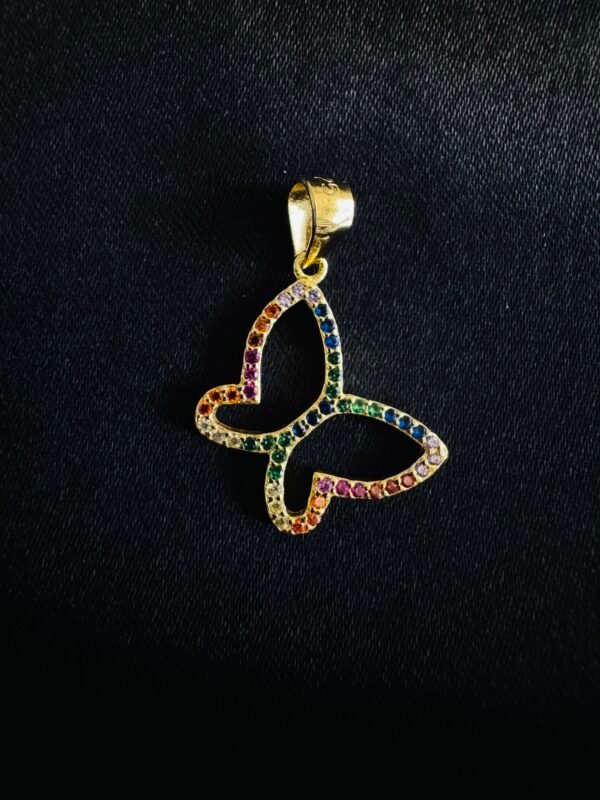 IMG_3673 Colgante Mariposa con Circones Multicolor