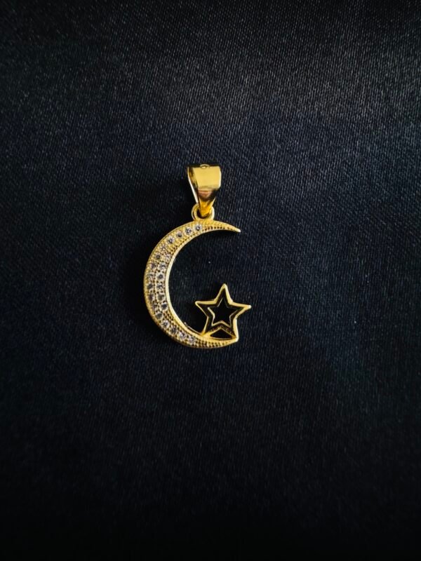 IMG_3675 Colgante Luna y Estrella con Circones