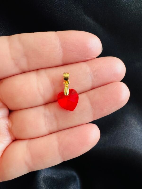 Colgante Corazón de Cristal Rojo ❤️