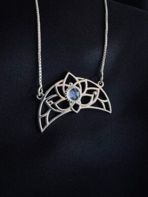 IMG_3700 Collar Flor de Loto con Piedra Luna 🪷