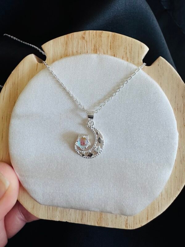 Collar Luna Estrellada con Piedra Luna