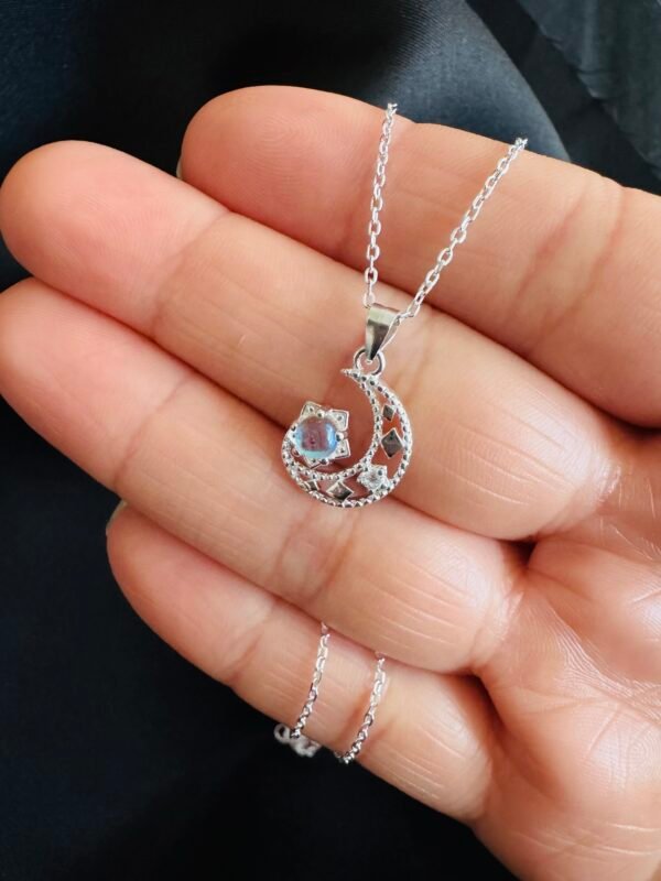 Collar Luna Estrellada con Piedra Luna