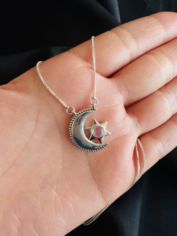 Collar Luna con Estrella en Piedra Luna