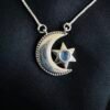 Collar Luna con Estrella en Piedra Luna