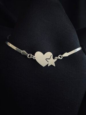 Collar Cinta Corazón y Estrella
