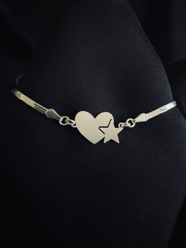 Collar Cinta Corazón y Estrella