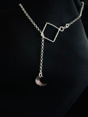 IMG_3826 Collar Cascada Ajustable Rombo y Luna