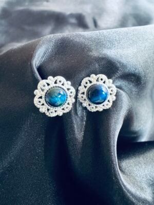 Aros Flor Lapislázuli