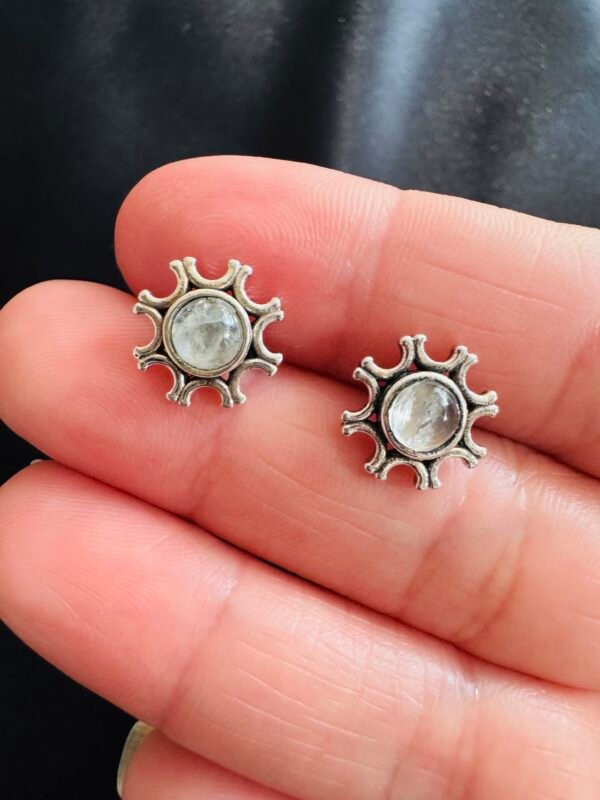 Aros Sol con Piedra Luna