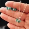 Conjunto Mariposa de Cristal Esmeralda 🦋